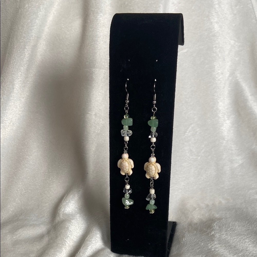 Homemade Ocean Turtle earrings
